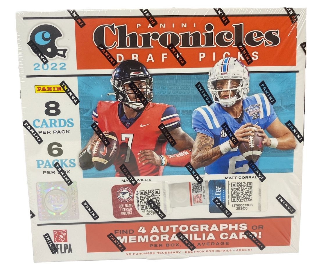 : 2022 Panini Chronicles Draft Picks Collegiate Football Hobby  Box - 6 Packs : Collectibles & Fine Art