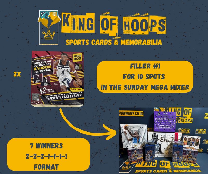 Basketball Break #1725 FILLER #1 for the 8-box SUNDAY MEGA mixer - 2x Revolution 24-25 mega box- Random Team Break