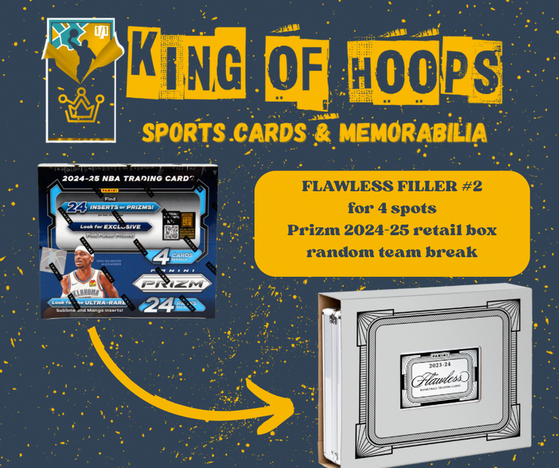 Basketball Break #1695 Flawless Filler #2 for 4 spots - Prizm retail - random team break