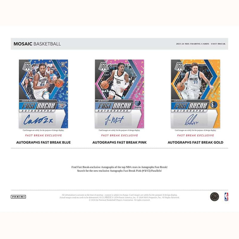 23-24 Panini Mosaic Fast Break Basketball Hobby Box