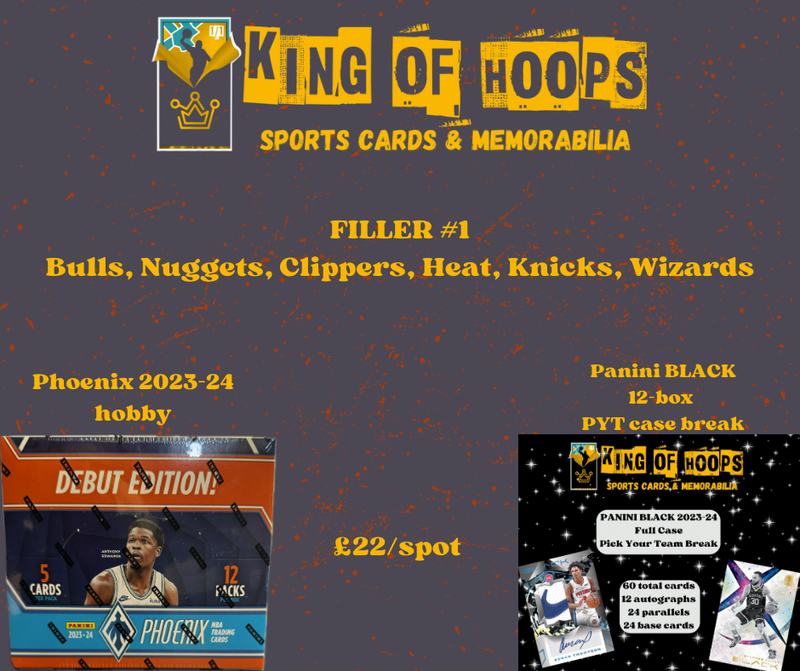 Basketball Break #1605 FILLER #1 for Panini Black 12-box case break- Phoenix 2023-24 random team break