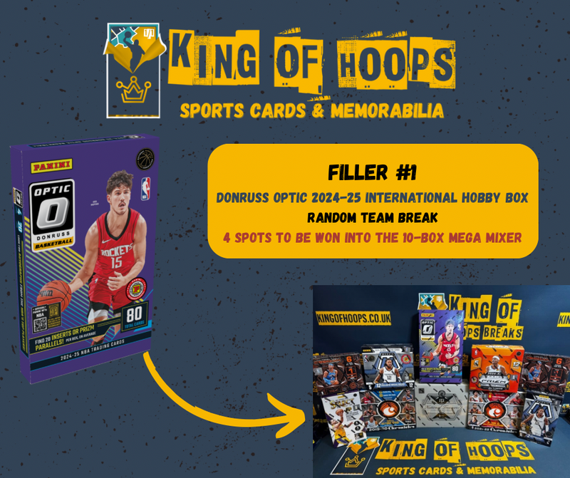 Basketball Break #1756 FILLER #1 for the 10-box mega mixer - Donruss Optic 24-25 international - Random Team Break