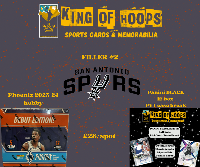 Basketball Break #1606 FILLER #2 for Panini Black 12-box case break- Phoenix 2023-24 random team break