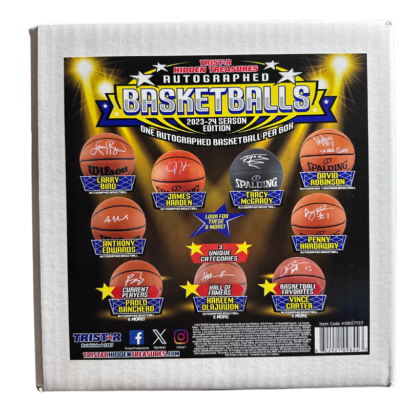 2023/24 Tristar Hidden Treasures Autographed Basketballs - Season Edition
