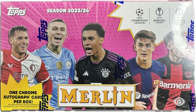 2023/24 Topps UEFA Club Competitions Merlin Chrome Soccer Hobby Box