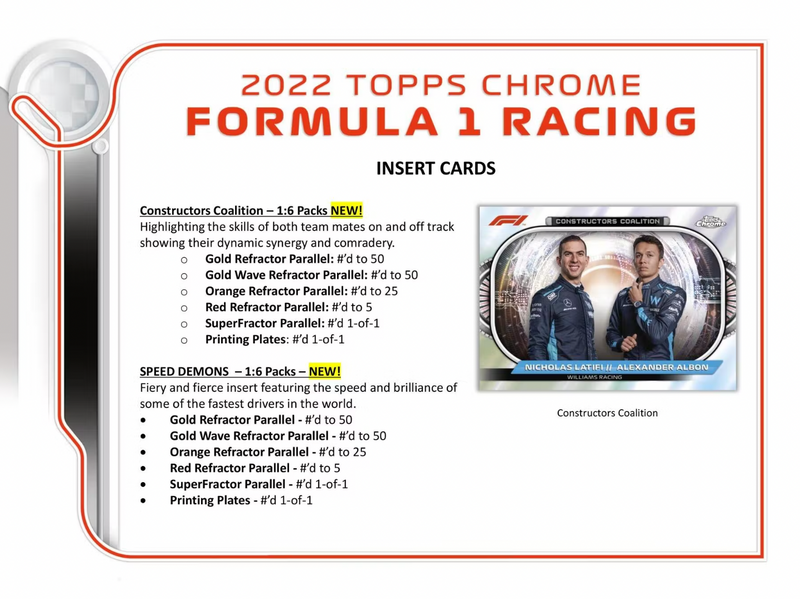 2022 Topps Chrome F1 Formula 1 Hobby Box