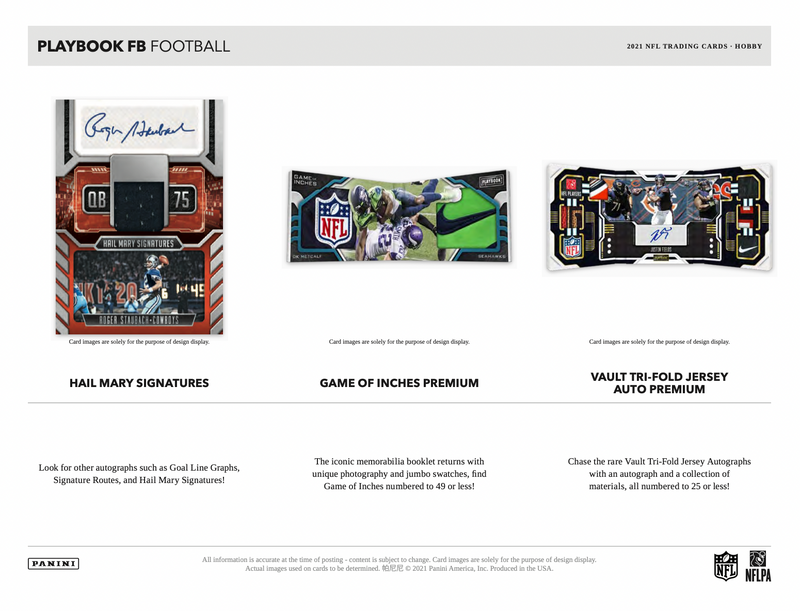 2021 Panini Playbook Football Hobby Box | NFL Trading Cards UK