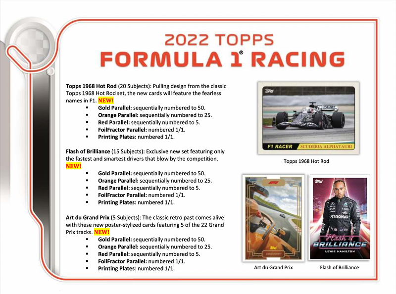 2022 Topps Formula 1 F1 Flagship Racing Hobby Pack